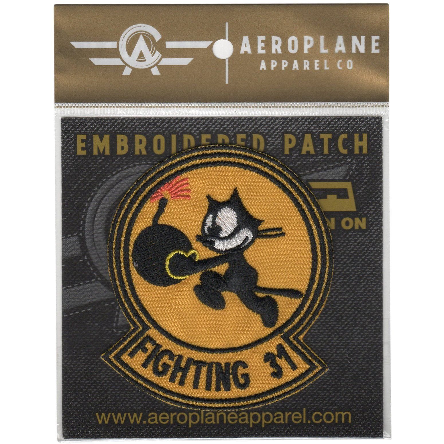 Aeroplane Apparel Company Pins Patches Lanyards Keychains Strike Fighter Squadron 31 (VF-31) - Tomcatters Embroidered Patch (Iron On Application)