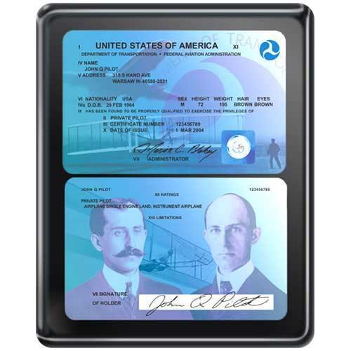 PilotMall.com Plaques Commemorative FAA License Plaque (Black)