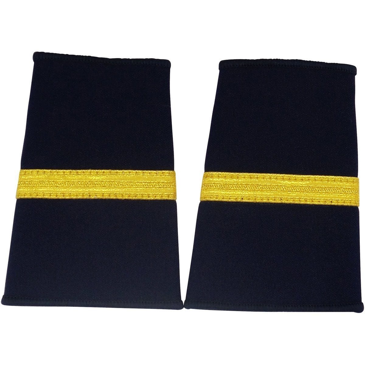 PilotMall.com Professional Pilot 1 / Gold on Blue Epaulets - Traditional Shoulder Boards for Aviators