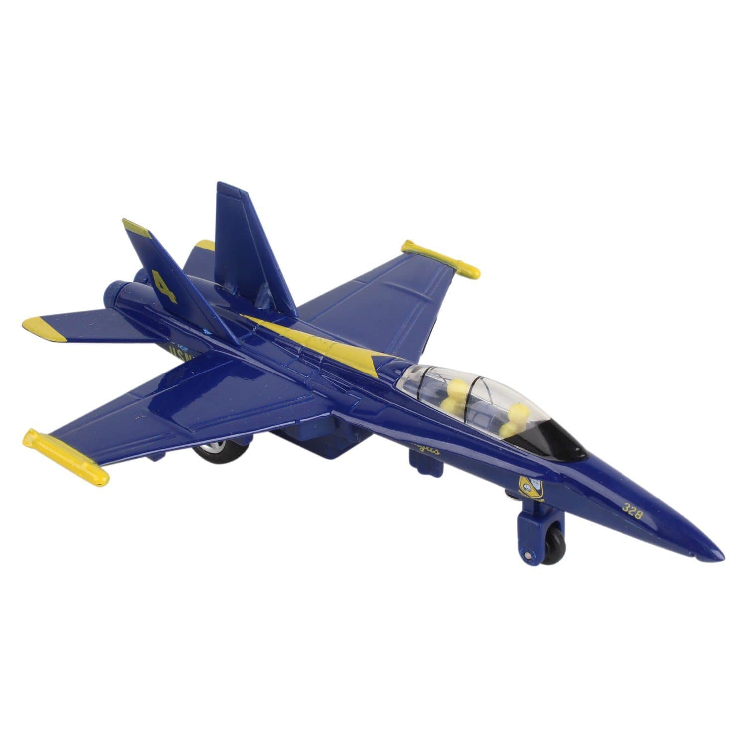 Daron Worldwide Trading Pull Back Planes One Piece Blue Angels F/A-18 Aircraft Pullback