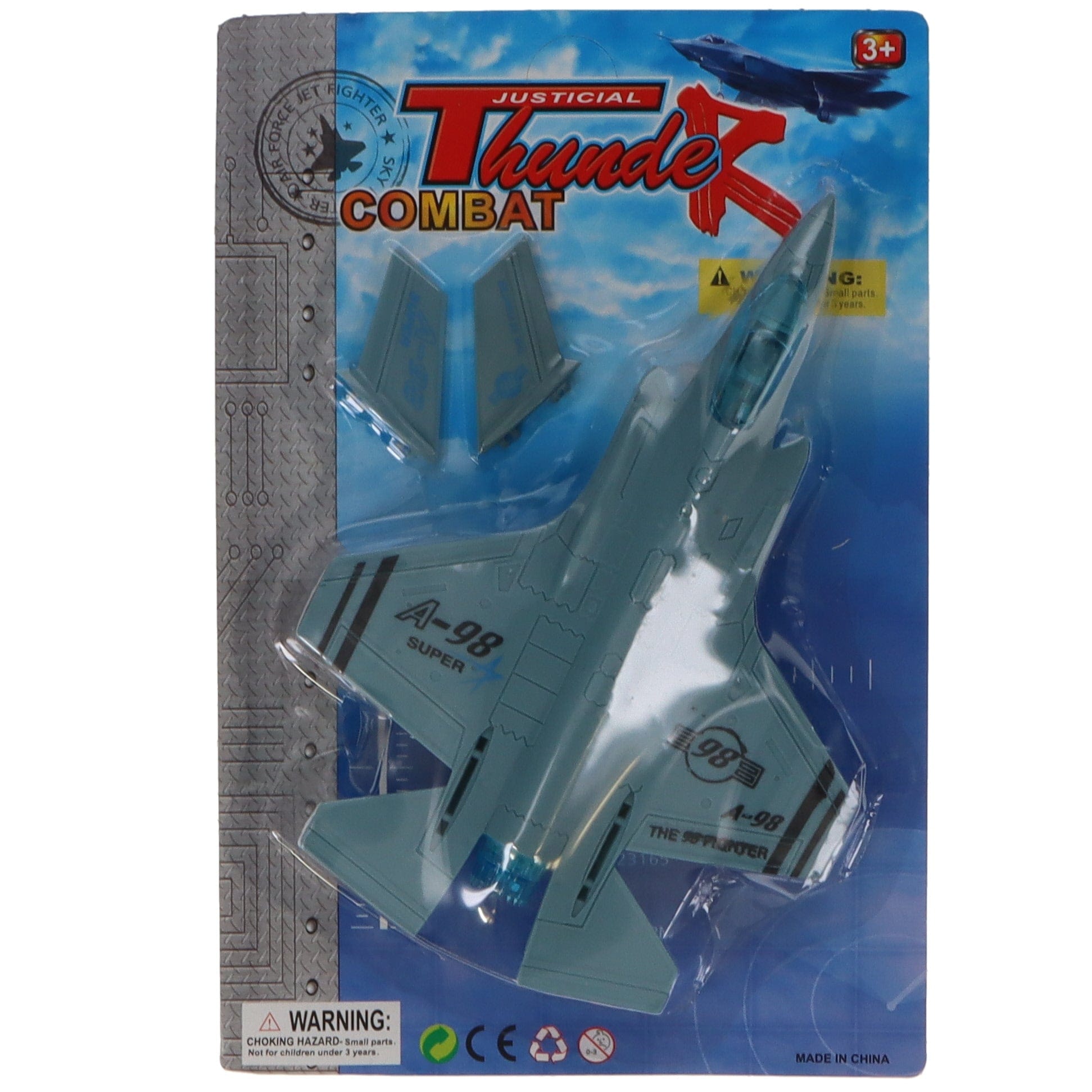 Kole Imports & Closeouts Pull Back Planes Thunder Combat Pull Back Air Combat Aircraft