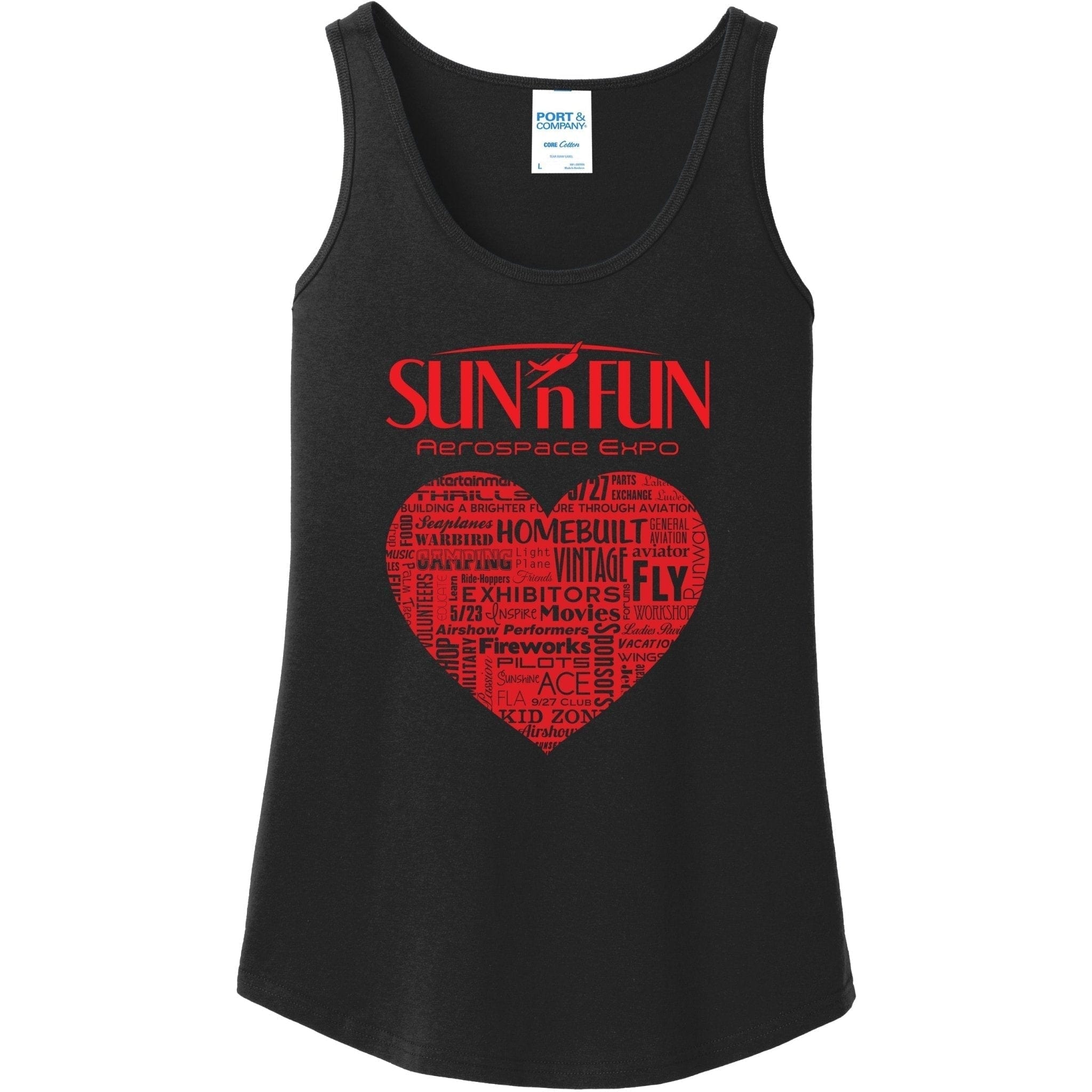 SUN 'n FUN Shirts Medium / Black Aviation Love SUN 'n FUN Women's Tank Top