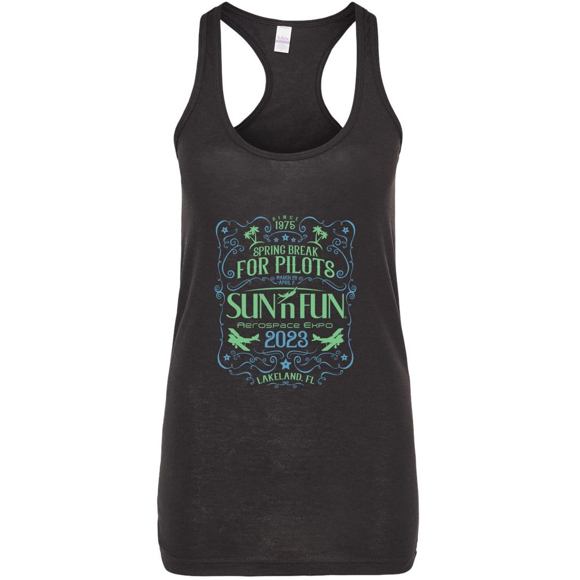 SUN 'n FUN Shirts Small / Black Whiskey SUN 'n FUN 2023 Women's Racerback Tanktop