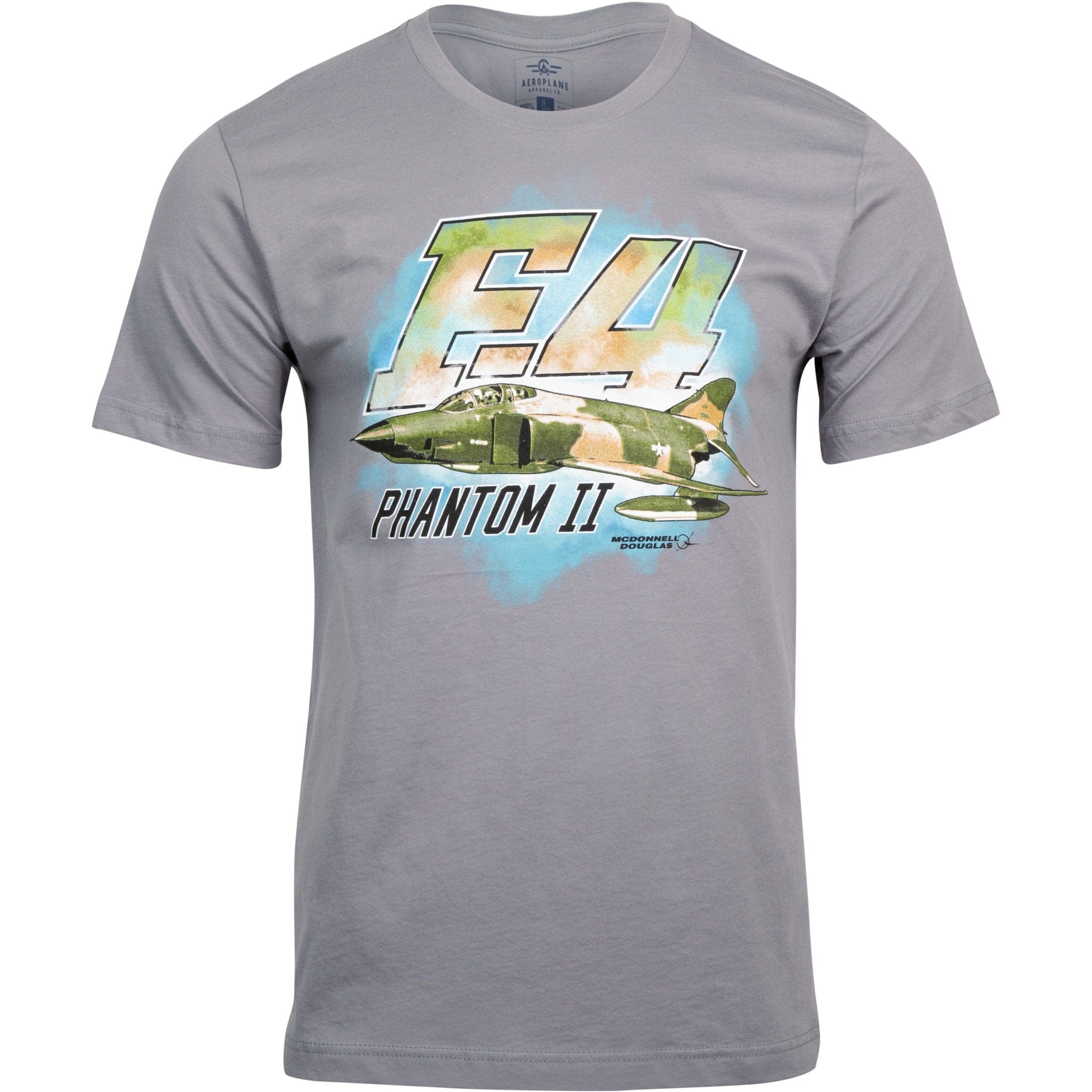 Aeroplane Apparel Company Shirts Small / Grey F-4 Phantom Officially Licensed Aeroplane Apparel Co. Men's T-Shirt