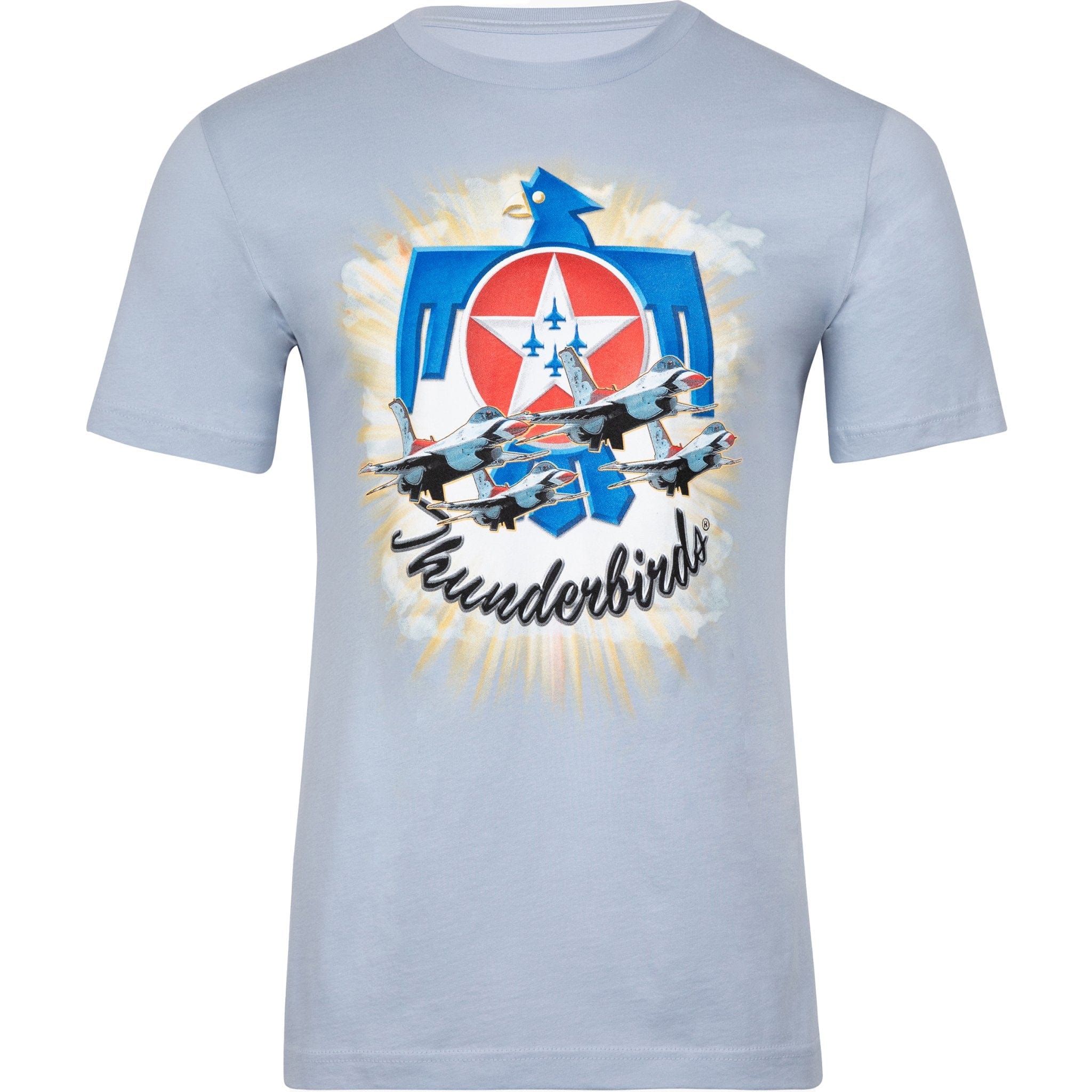 Aeroplane Apparel Company Shirts Small / Light Blue U.S. Air Force Thunderbirds in Flight Officially Licensed Aeroplane Apparel Co. Men's T-Shirt