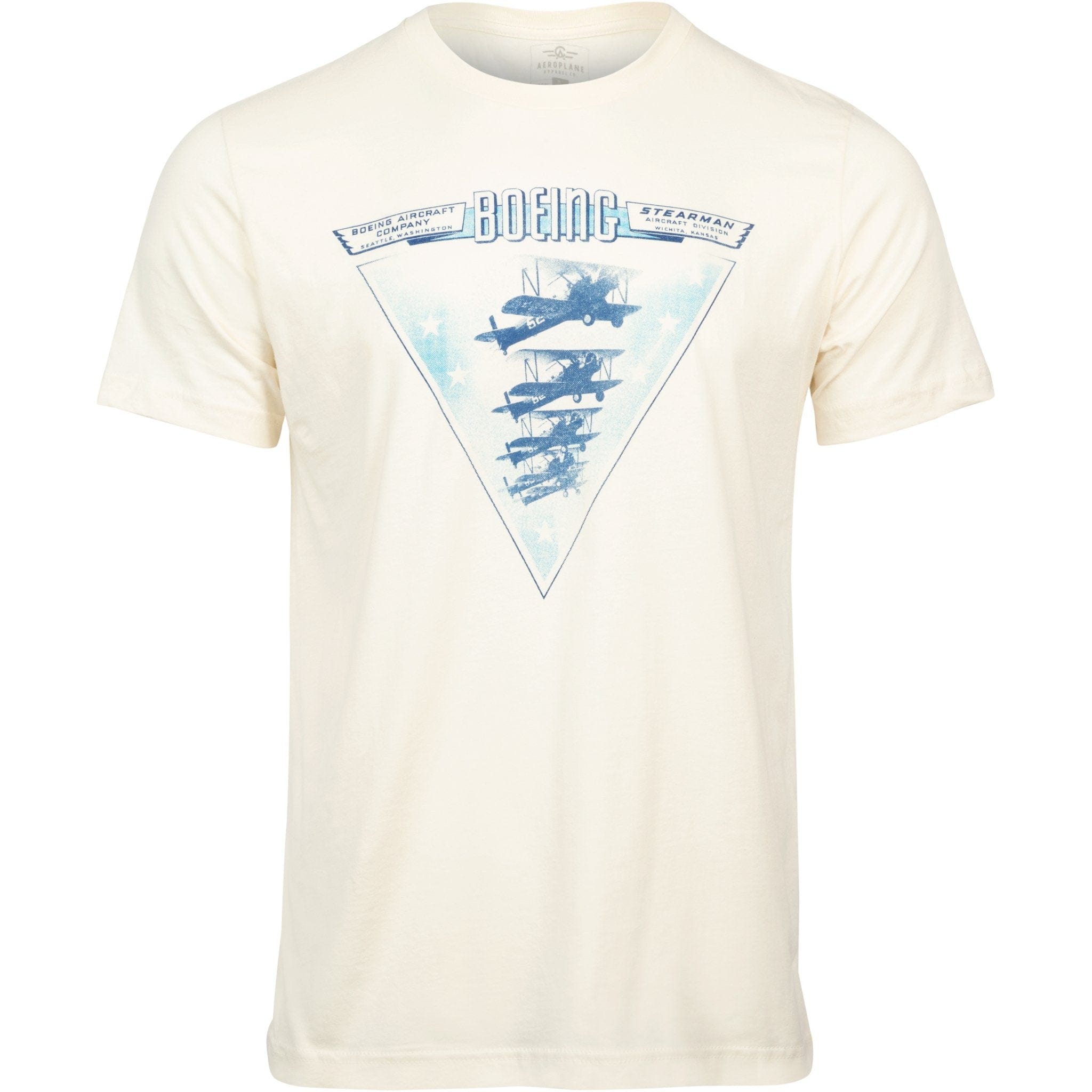 Aeroplane Apparel Company Shirts Small / Natural Boeing Stearman Trainers Officially Licensed Aeroplane Apparel Co. Men's T-Shirt