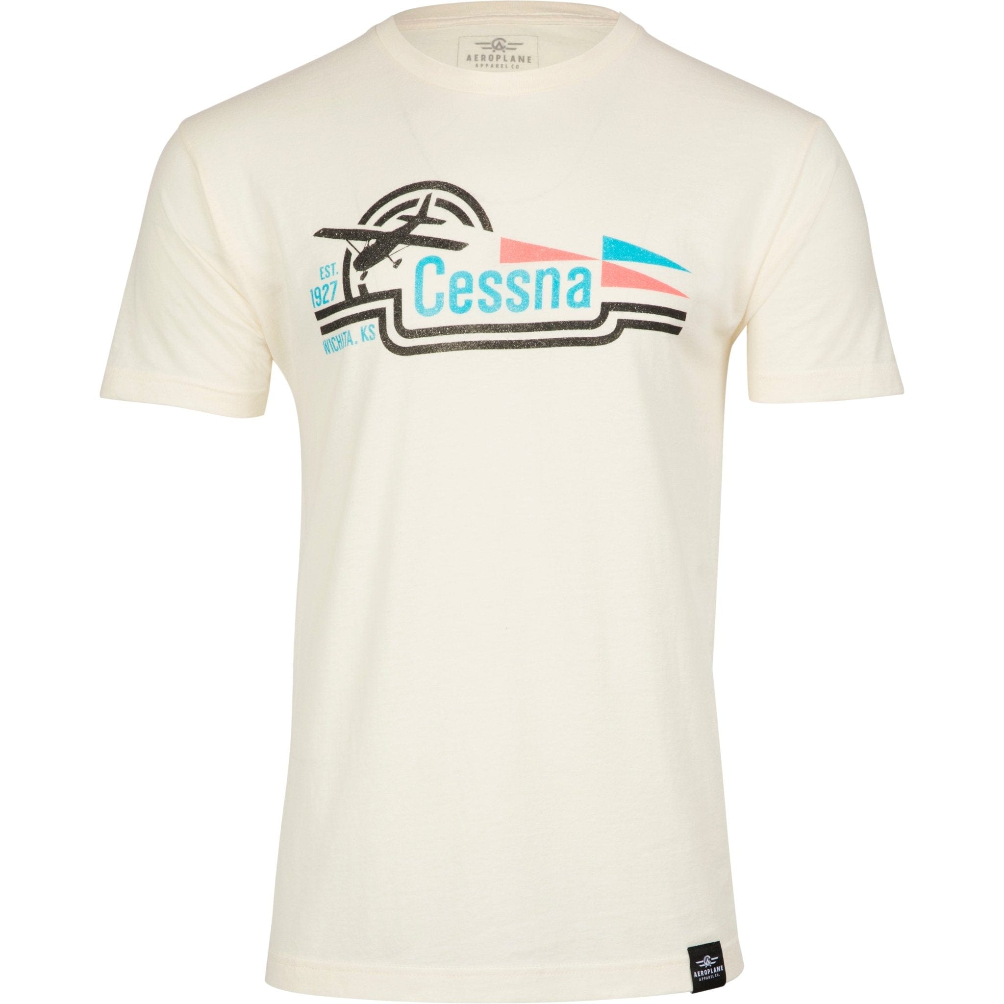 Aeroplane Apparel Company Shirts Small / Natural Cessna Retro Logo Officially Licensed T-Shirt