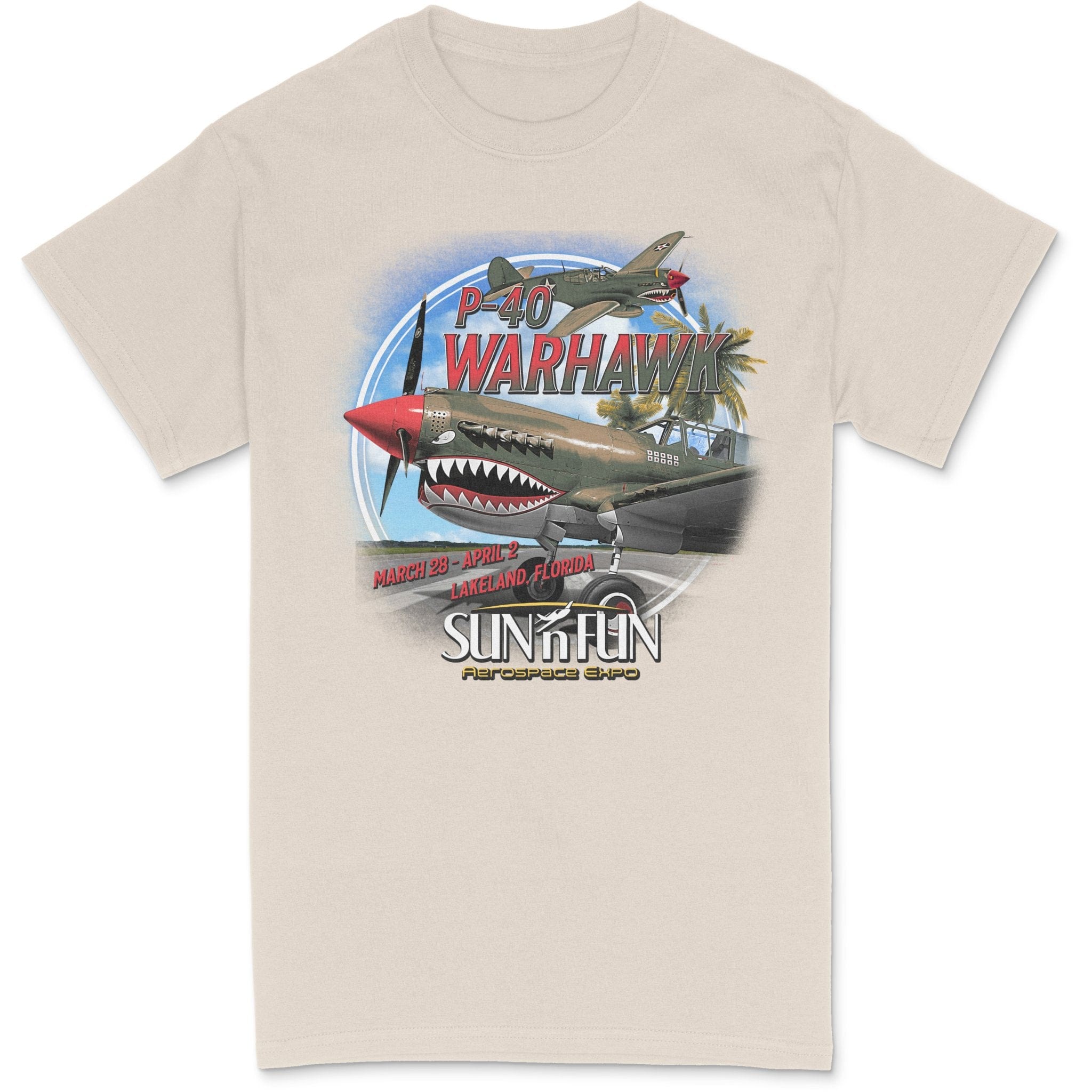 SUN 'n FUN Shirts Small / Natural P-40 Warhawk SUN 'n FUN 2023 T-Shirt