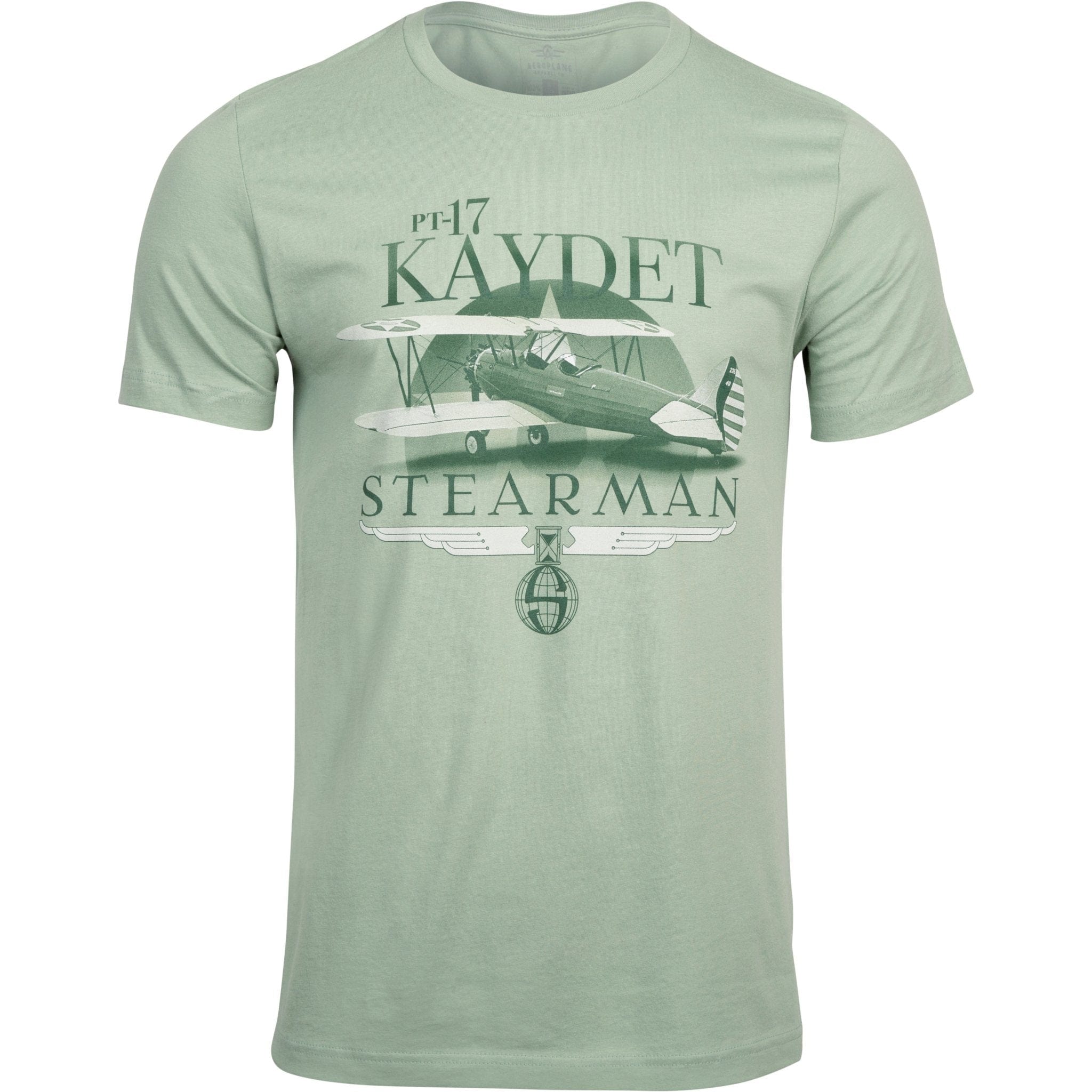 Aeroplane Apparel Company Shirts Small / Sage Green Boeing PT-17 Kaydet Officially Licensed Aeroplane Apparel Co. Men's T-Shirt