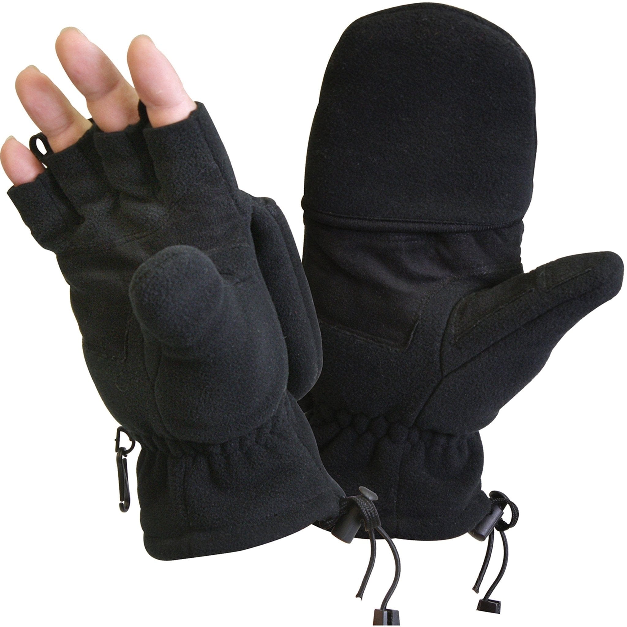 Rothco Survival & Preparedness 2XL / Black Pilot Fingerless Winter Gloves