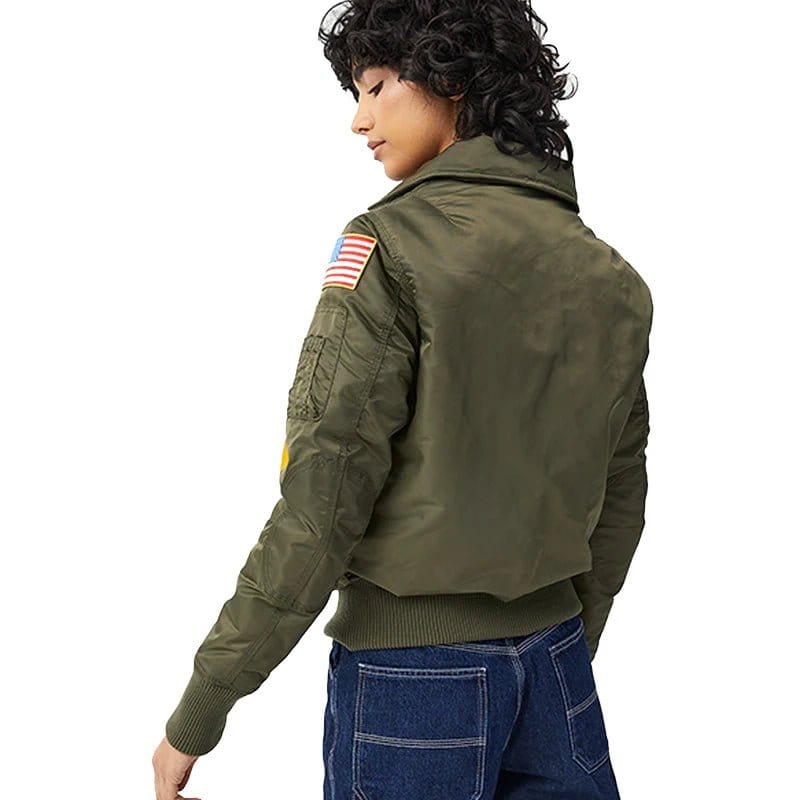 TOP GUN® MA-1 NYLON BOMBER JACKET WITH PATCHES