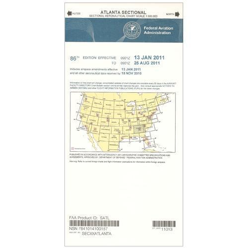 AeroNav Products VFR Sectional Aeronautical Charts FAA Atlanta Sectional - 02/20/25 thru 04/17/25