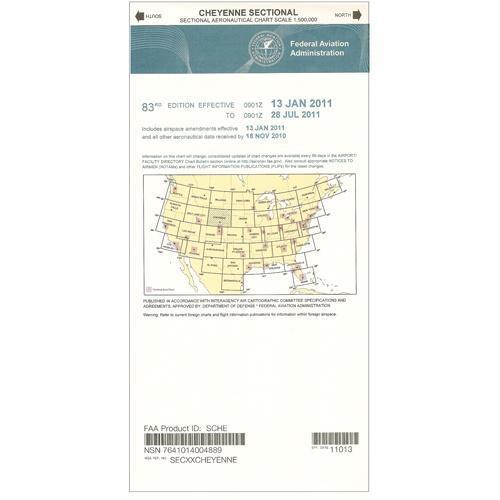 AeroNav Products VFR Sectional Aeronautical Charts FAA Cheyenne Sectional - 02/20/25 thru 04/17/25