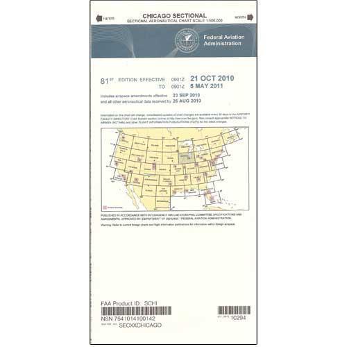 AeroNav Products VFR Sectional Aeronautical Charts FAA Chicago Sectional - 02/20/25 thru 04/17/25