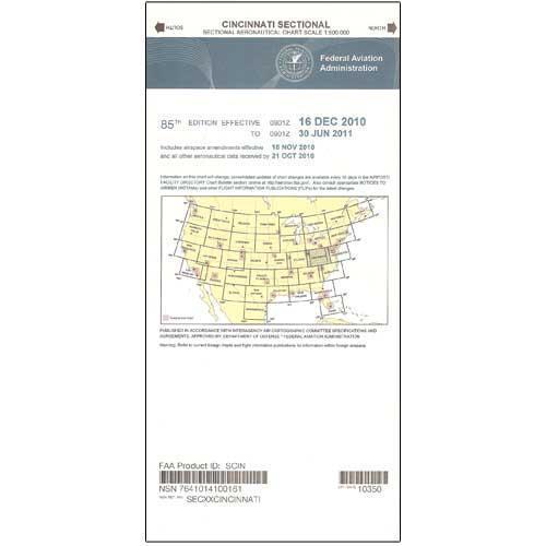 AeroNav Products VFR Sectional Aeronautical Charts FAA Cincinnati Sectional - 02/20/25 thru 04/17/25