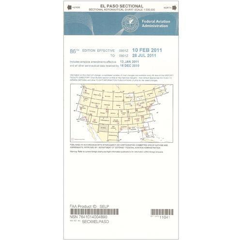 AeroNav Products VFR Sectional Aeronautical Charts FAA El Paso Sectional - 02/20/25 thru 04/17/25