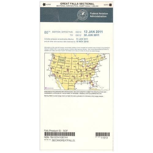 AeroNav Products VFR Sectional Aeronautical Charts FAA Great Falls Sectional - 02/20/25 thru 04/17/25