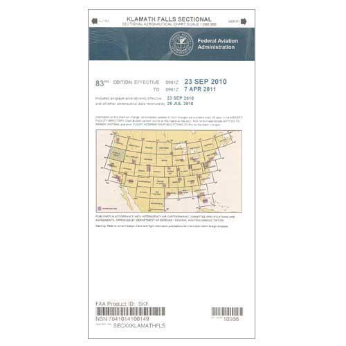 AeroNav Products VFR Sectional Aeronautical Charts FAA Klamath Falls Sectional - 02/20/25 thru 04/17/25