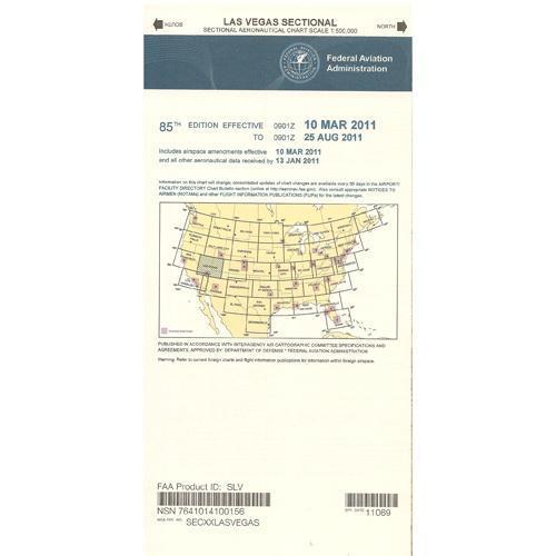 AeroNav Products VFR Sectional Aeronautical Charts FAA Las Vegas Sectional - 02/20/25 thru 04/17/25