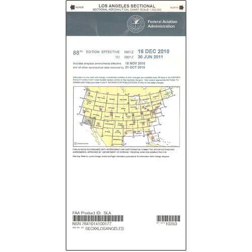 AeroNav Products VFR Sectional Aeronautical Charts FAA Los Angeles Sectional - 02/20/25 thru 04/17/25