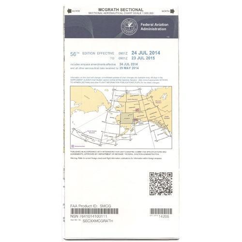 AeroNav Products VFR Sectional Aeronautical Charts FAA Mcgrath Sectional - 02/20/25 thru 04/17/25