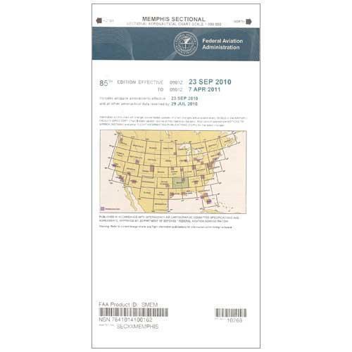 AeroNav Products VFR Sectional Aeronautical Charts FAA Memphis Sectional - 02/20/25 thru 04/17/25