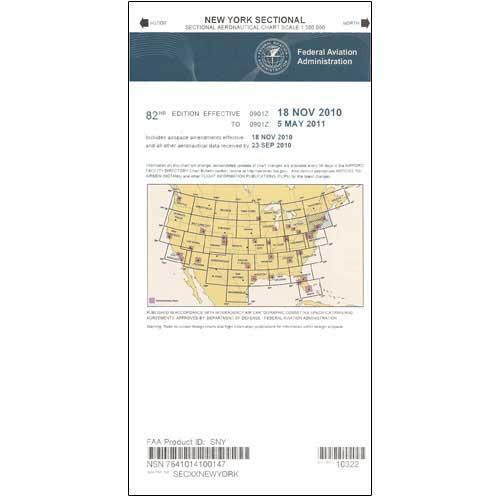 AeroNav Products VFR Sectional Aeronautical Charts FAA New York Sectional - 02/20/25 thru 04/17/25