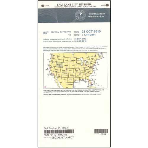 AeroNav Products VFR Sectional Aeronautical Charts FAA Salt Lake City Sectional - 02/20/25 thru 04/17/25