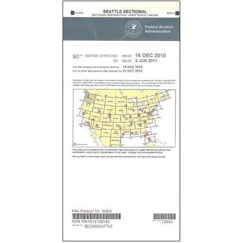 AeroNav Products VFR Sectional Aeronautical Charts FAA Seattle Sectional - 02/20/25 thru 04/17/25