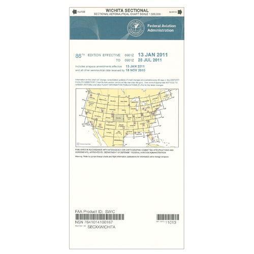 AeroNav Products VFR Sectional Aeronautical Charts FAA Wichita Sectional - 02/20/25 thru 04/17/25