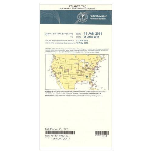 AeroNav Products VFR Terminal Aeronautical Charts FAA Atlanta Terminal - 02/20/25 thru 04/17/25