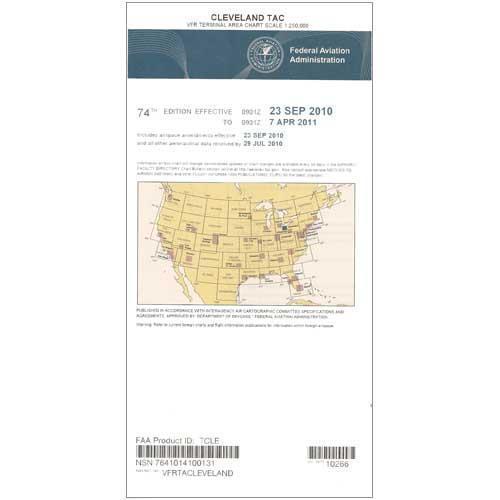 AeroNav Products VFR Terminal Aeronautical Charts FAA Cleveland Terminal - 02/20/25 thru 04/17/25