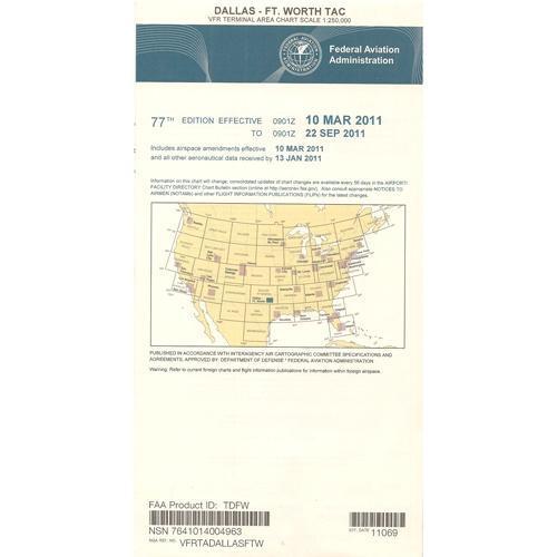 AeroNav Products VFR Terminal Aeronautical Charts FAA Dallas Ft. Worth Terminal - 02/20/25 thru 04/17/25