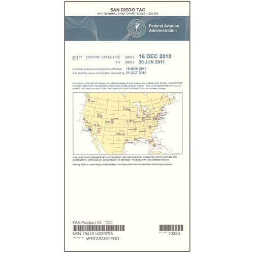 AeroNav Products VFR Terminal Aeronautical Charts FAA San Diego Terminal - 02/20/25 thru 04/17/25