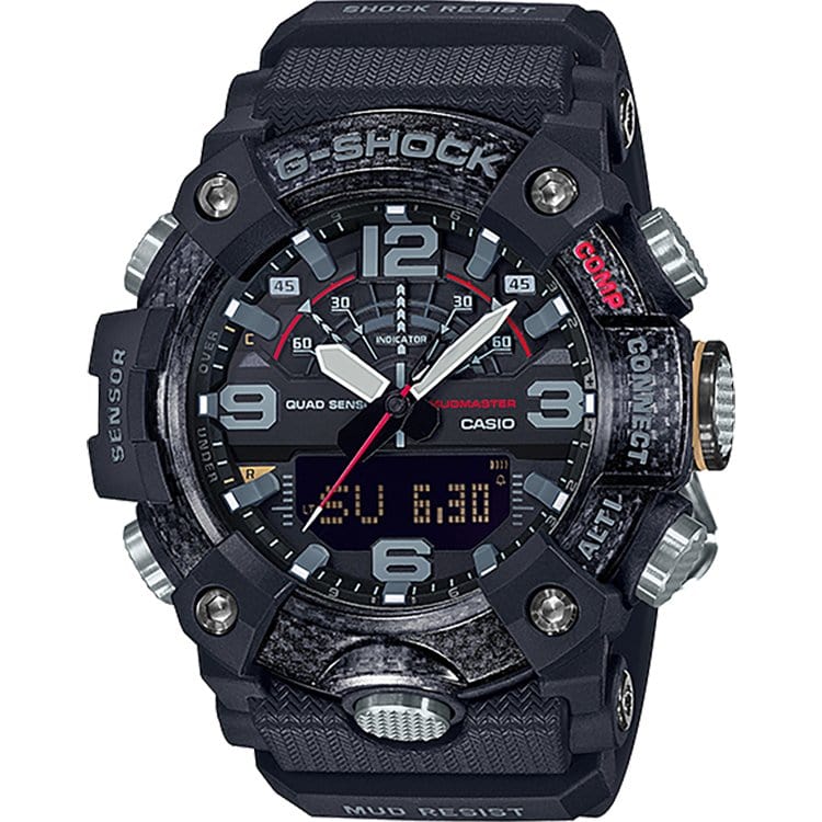 Casio Watches Casio Mudmaster G-Shock with Quad Sensor Black Resin Watch GGB100-1A