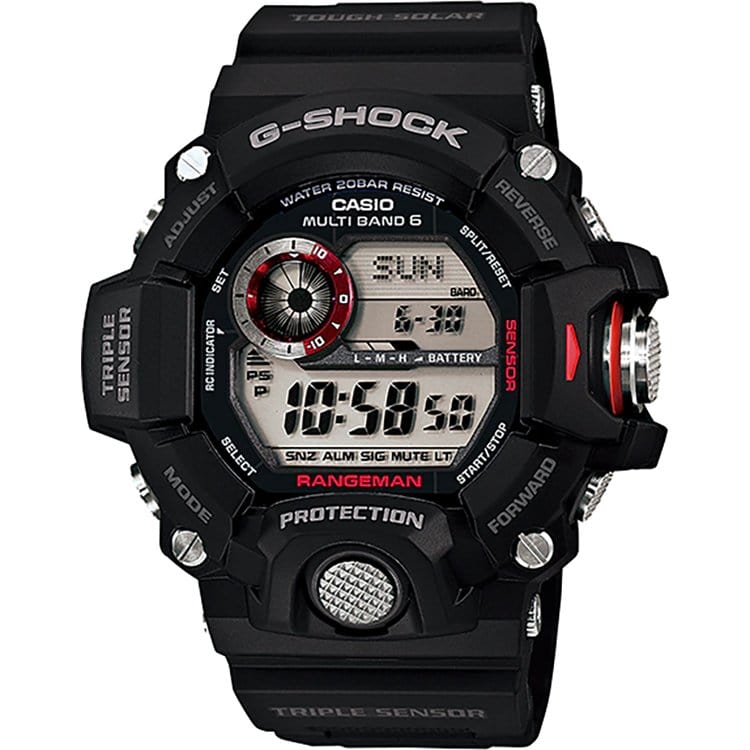 Casio Watches Casio Rangeman G-Shock Black Solar Atomic Watch GW9400-1